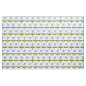 Daisy Blume Hübsch Blue Floral Gemustertes Gewebe Stoff (Yard (91,4 cm))