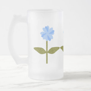 Daisy Blume Hübsch Blue Mattiert Glass Beer Tasse