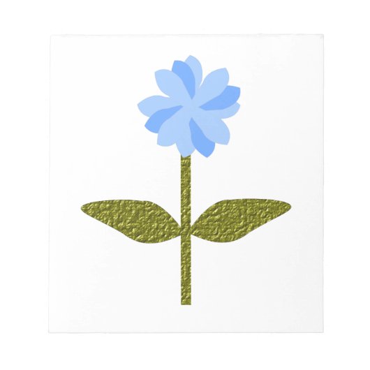Daisy Blume Hübsch Blue Notepad Notizblock (Vorderseite)