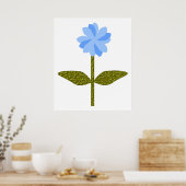 Daisy Blume Hübsch Blue Poster (Küche)