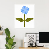Daisy Blume Hübsch Blue Poster (Heimbüro)