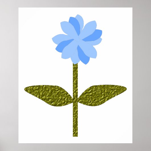 Daisy Blume Hübsch Blue Poster (Vorne)