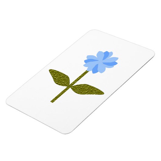 Daisy Blume Hübsch Blue Premium Magnet (Linke Seite)