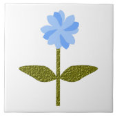 Daisy Blume Hübsch Blue Tile Fliese (Vorderseite)