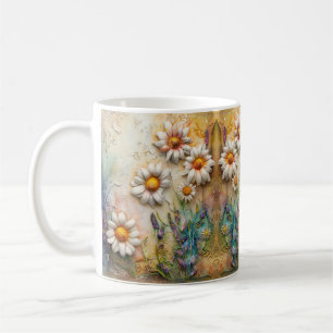 Daisy Blume Hübsche Wildblumen Blumenstrauß Art Kaffeetasse