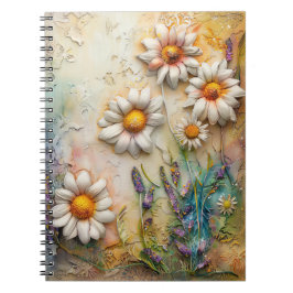 Daisy Blume Hübsche Wildblumen Blumenstrauß Art Notizblock