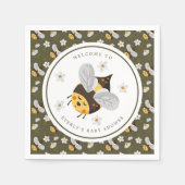 Daisy Blume Hummel Bee Green Baby Dusche Serviette (Vorderseite)