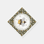 Daisy Blume Hummel Bee Green Baby Dusche Serviette (Ecke)