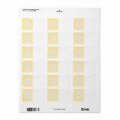 Daisy Blume in Gelb und Weiß. Adressaufkleber (Vorne)