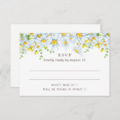 Daisy. Blume in Ländern. Hochzeit im Garten RSVP Karte (Vorne/Hinten)