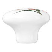 Daisy-Blume in Rot-Weiß Keramikknauf (Seitenansicht)