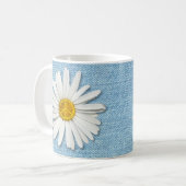 Daisy Blume Inner Peace Symbol Sign - bleier Denim Kaffeetasse (Vorderseite Links)