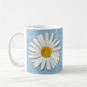Daisy Blume Inner Peace Symbol Sign - bleier Denim Kaffeetasse (Links)
