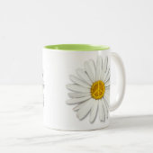 Daisy Blume Inner Peace Symbol Sign - Blumenschrif Zweifarbige Tasse (VorderseiteRechts)