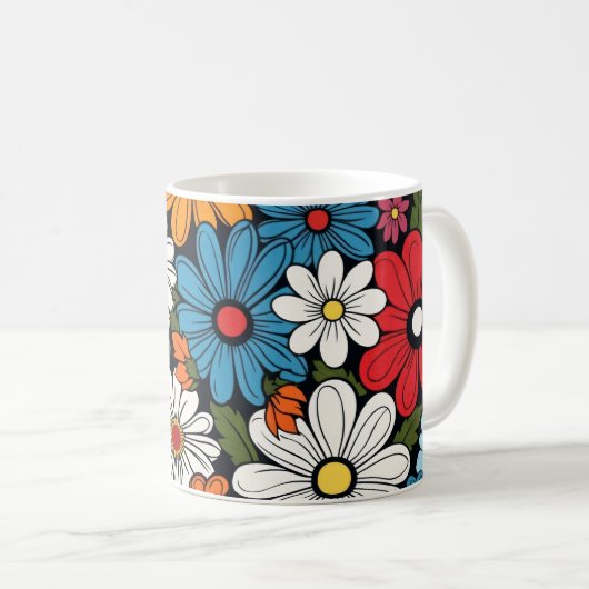 Daisy-Blume Kaffeetasse (VorderseiteRechts)