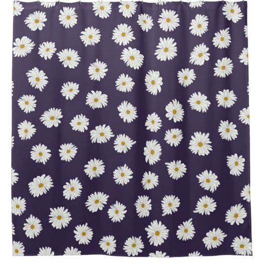 Daisy Blume: kleines, nahtloses Muster. Duschvorhang (Vorderseite)