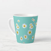 Daisy Blume Kruste. BC Turqoise Latte Tasse (Linke Ecke)