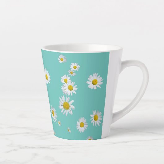 Daisy Blume Kruste. BC Turqoise Latte Tasse (Rechts)