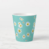 Daisy Blume Kruste. BC Turqoise Latte Tasse (Vorderseite)
