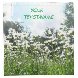 Daisy Blume Kruste. Text Cloud Napkins Serviette