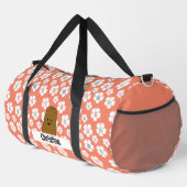 Daisy Blume Lachs Pink Brown Potato Custom Duffle Bag (Rechte Ecke)