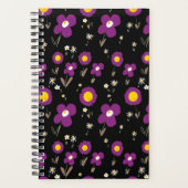 Daisy Blume Lila Gelbbraun Schwarz Planer (Vorderseite)