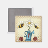 Daisy Blume Magnet (Vorderseite/Rückseite)