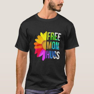 Daisy Blume Mama Hugs Messy Bun LGBT Flag Pride T-Shirt