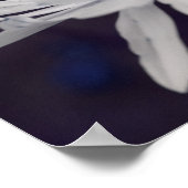 Daisy Blume mit Blue Center Abstrakt Poster (Ecke)