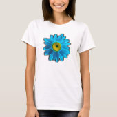 Daisy Blume mit Blue Petals T-Shirt (Vorderseite)