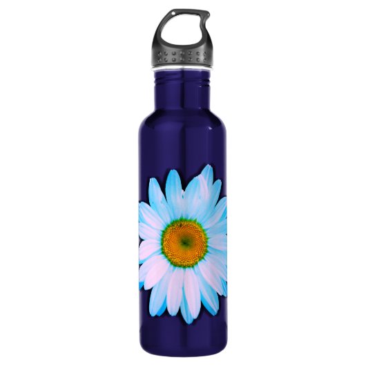 Daisy Blume mit White Petals Edelstahlflasche (Vorderseite)