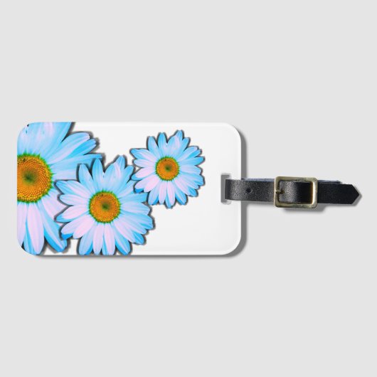 Daisy Blume mit White Petals Gepäckanhänger (Vorderseite (Horizontal))
