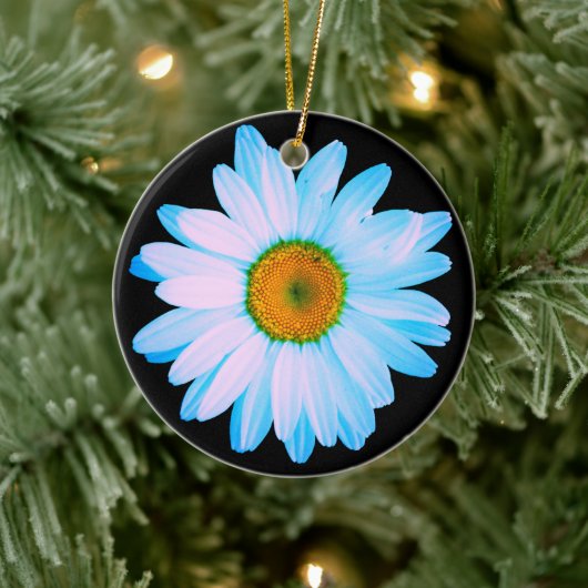 Daisy Blume mit White Petals Keramik Ornament (Baum)
