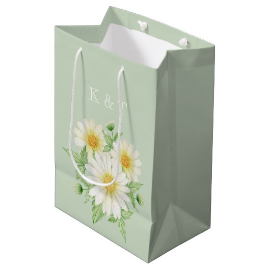 Daisy Blume Mittlere Geschenktasche Geschenktüte (Vorderseite Schrägansicht)