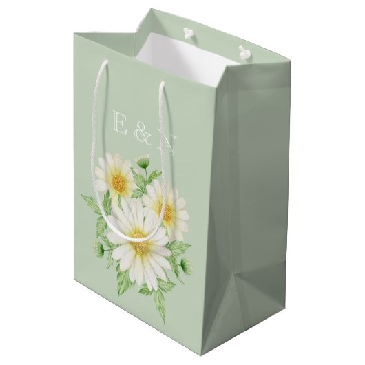 Daisy Blume Mittlere Geschenktasche Mittlere Geschenktüte (Rückseite Schrägansicht)