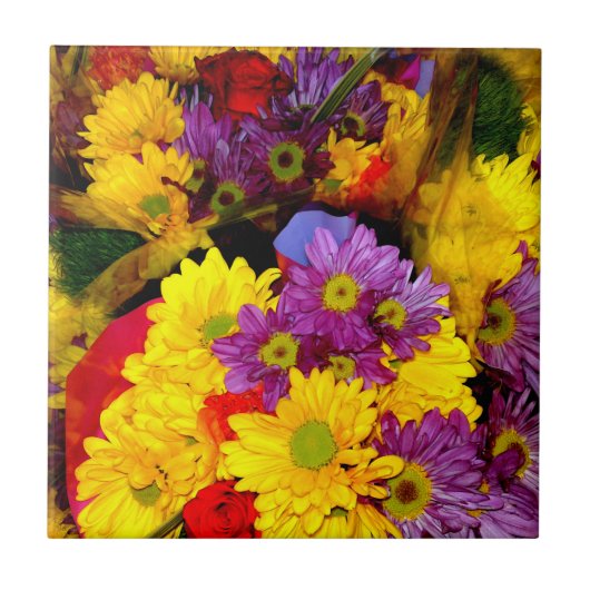 Daisy Blume Mix 8 Tile Fliese (Vorderseite)