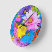 Daisy Blume Mix Clock Runde Wanduhr (Winkel)