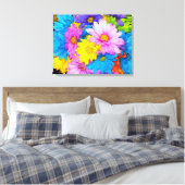 Daisy Blume Mix Leinwand (Insitu (Schlafzimmer))