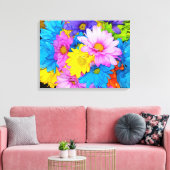 Daisy Blume Mix Leinwand (Insitu (Wohnzimmer))