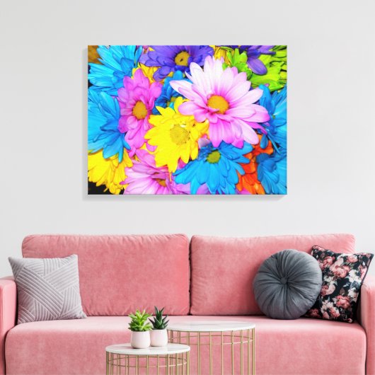 Daisy Blume Mix Leinwand (Insitu (Wohnzimmer))