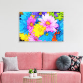 Daisy Blume Mix Leinwand (Insitu (Wohnzimmer))