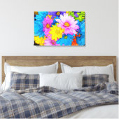 Daisy Blume Mix Leinwand (Insitu (Schlafzimmer))