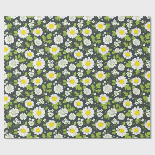 Daisy-Blume-Muster Geschenkpapier (Flach)