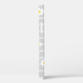 Daisy Blume Muster Grau Streifen Personalisiert Case-Mate iPhone Hülle (Rückseite / Rechts)