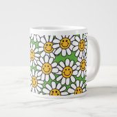 Daisy-Blume-Muster Jumbo-Tasse (Vorderseite Rechts)