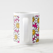 Daisy-Blume Muster rosa Gelb Jumbo-Tasse (Rückseite)
