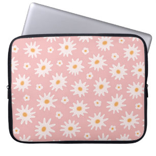 Daisy Blume nahtlos. Floraler Hintergrund Laptopschutzhülle