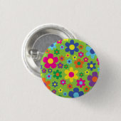 Daisy Blume Niedlich farbenfroh 1. Geburtstag Part Button (Vorne & Hinten)