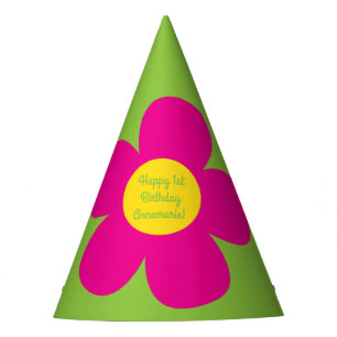 Daisy Blume Niedlich farbenfroh 1. Geburtstag Part Partyhütchen