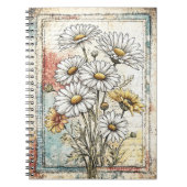 Daisy Blume Niedliches Vintages Muster Notizblock (Vorderseite)